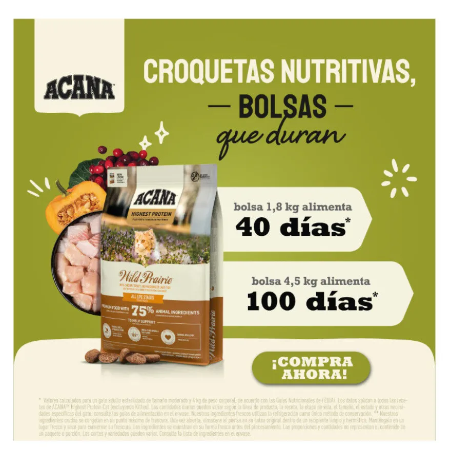Acana HP Grasslands pienso para gatos y gatitos