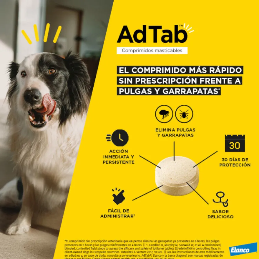 AdTab Comprimidos Masticables Antiparasitarios para perros