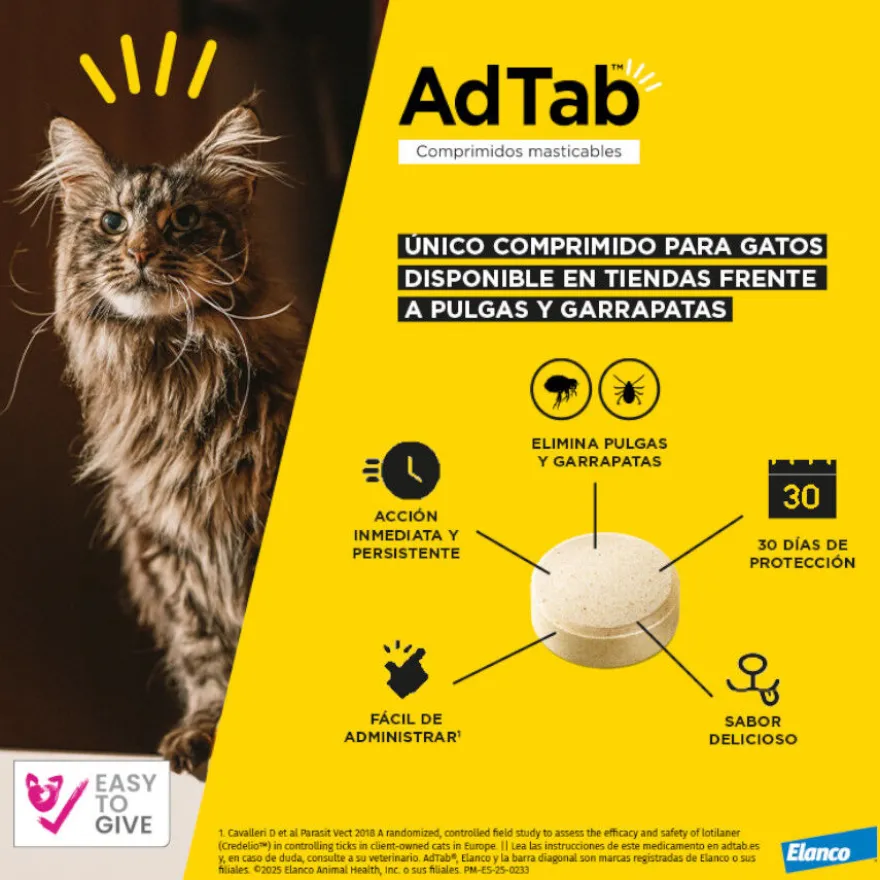 AdTab Comprimidos Masticables Antiparasitarios para gatos