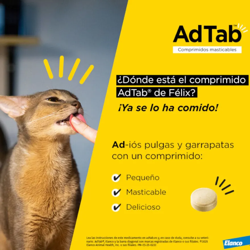 AdTab Comprimidos Masticables Antiparasitarios para gatos