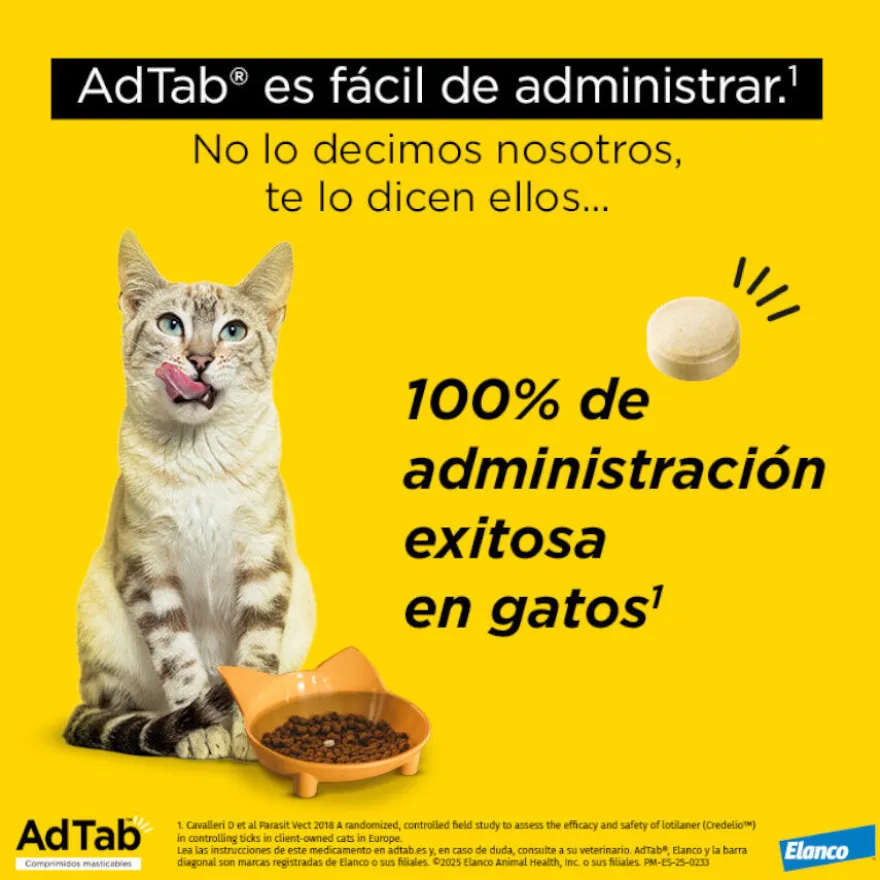 AdTab Comprimidos Masticables Antiparasitarios para gatos