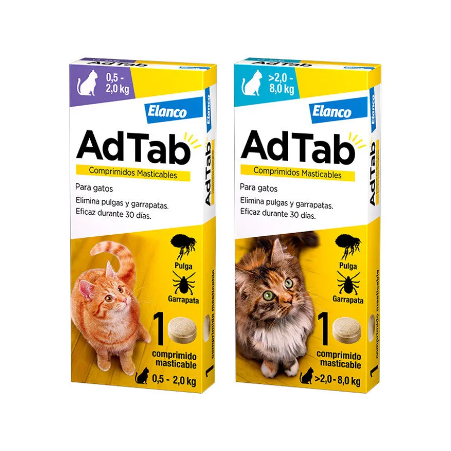 AdTab Comprimidos Masticables Antiparasitarios para gatos