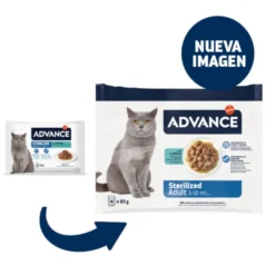 Advance Sterilized Adult Bacalao sobres para gatos