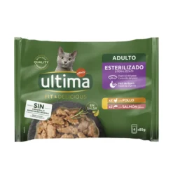 Afinity Ultima Fit & Delicious Pollo y Salmón sobre en salsa para gatos - Multipack