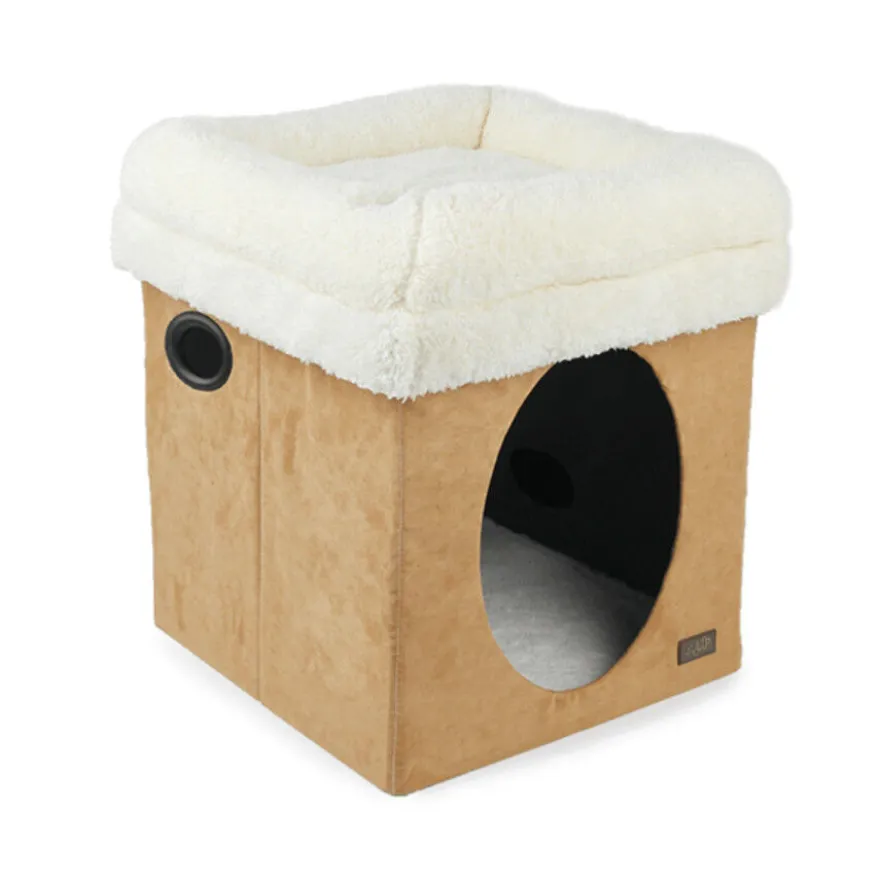 All For Paws Borreguito 2 en 1 Beige Cama para Gatos