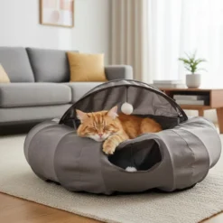 All For Paws Lamb Cat Túnel Dona Gris para gatos