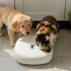 All For Paws Lifestyle Comedero Automático Blanco para perros y gatos