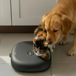 All For Paws Lifestyle Comedero Automático Negro para perros y gatos