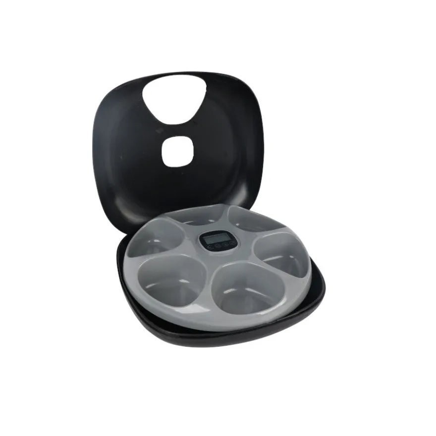 All For Paws Lifestyle Comedero Automático Negro para perros y gatos