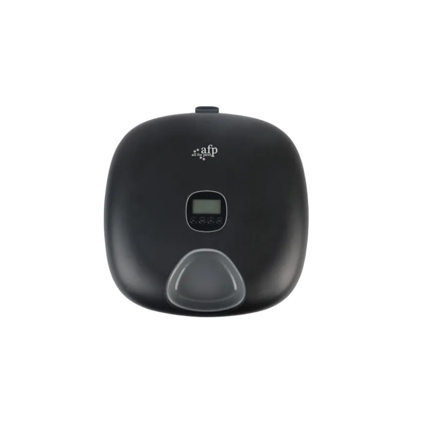 All For Paws Lifestyle Comedero Automático Negro para perros y gatos