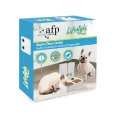 All For Paws Liftstyle4Pets Comedero Automático Doble para perros y gatos