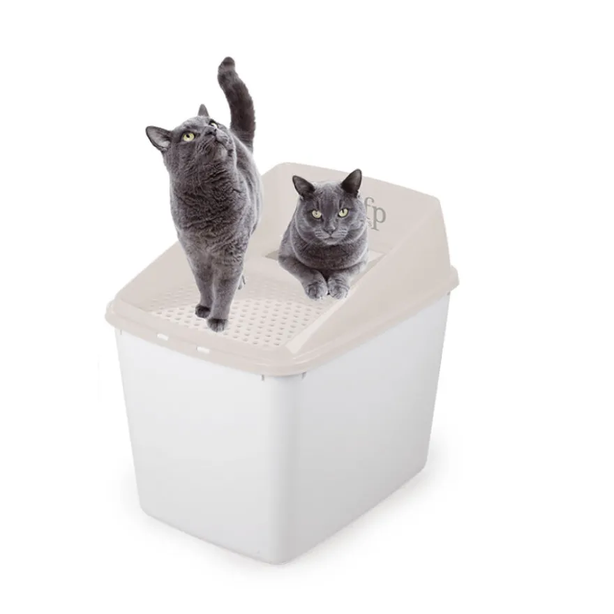 All For Paws No Mess Caja de Arenero Cubierto Beige para gatos