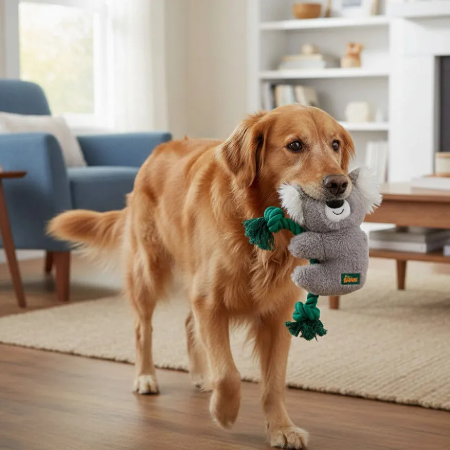 All For Paws Safari Cuddle Koala con Cuerda Juguete para perros