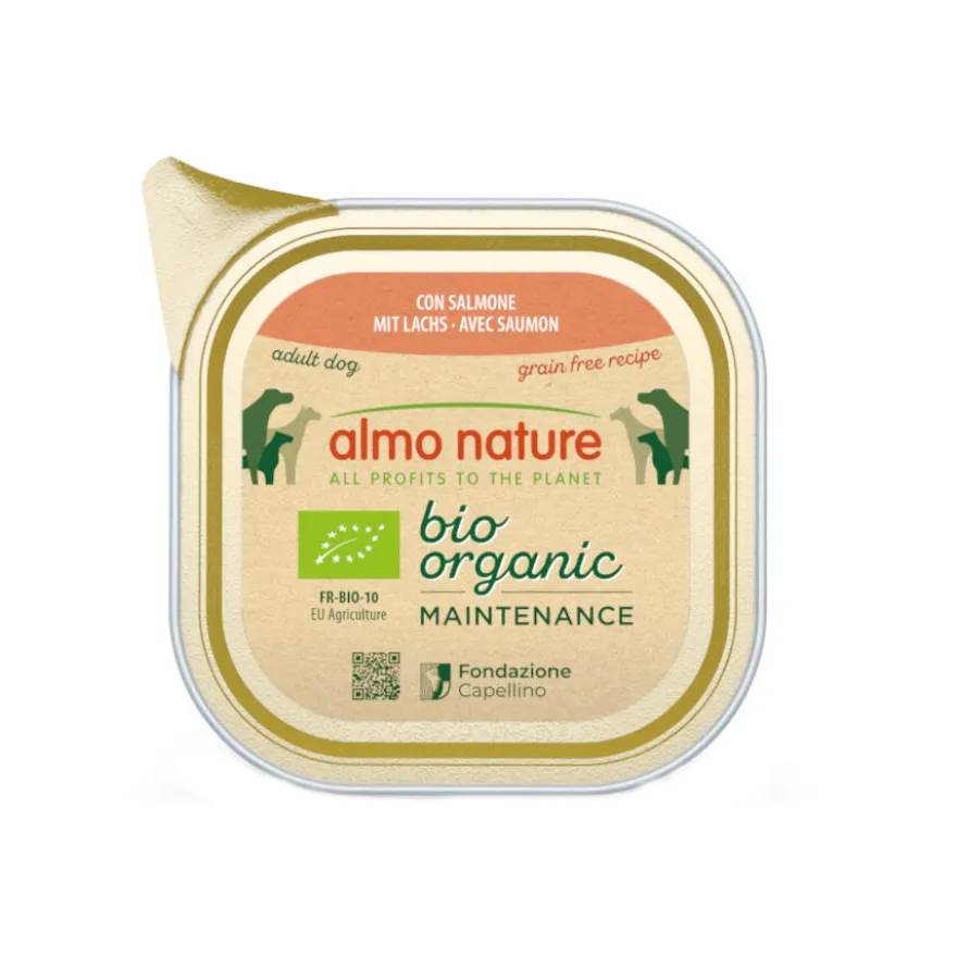 Almo Nature Bio Organic Maintenance Grain Free Salmón tarrina para perros