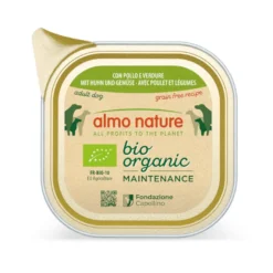 Almo Nature Bio Organic Maintenance Grain Free Pollo y Verduras tarrina para perros
