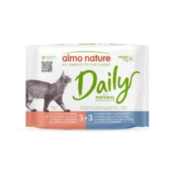 Almo Nature Daily Atún con Salmon y Bacalao con Camarones sobre para gatos - Multipack