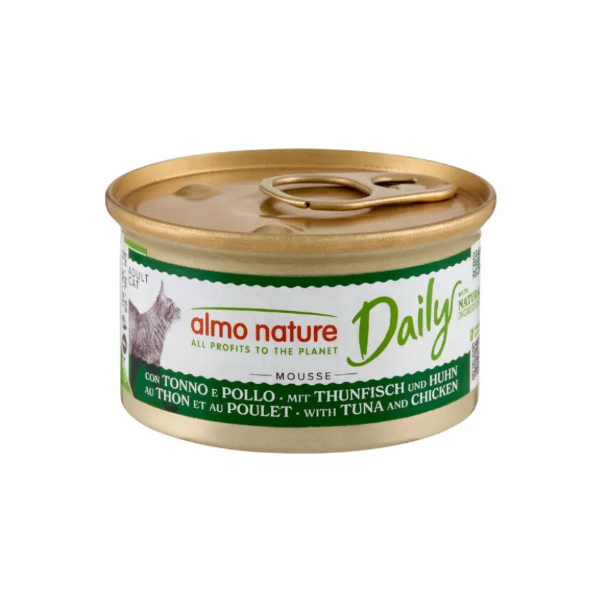 Almo Nature Daily Menu Mousse de Atún y pollo lata para gatos