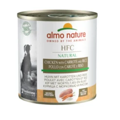 Almo Nature HFC Pollo, Zanahorias y Arroz lata para perros