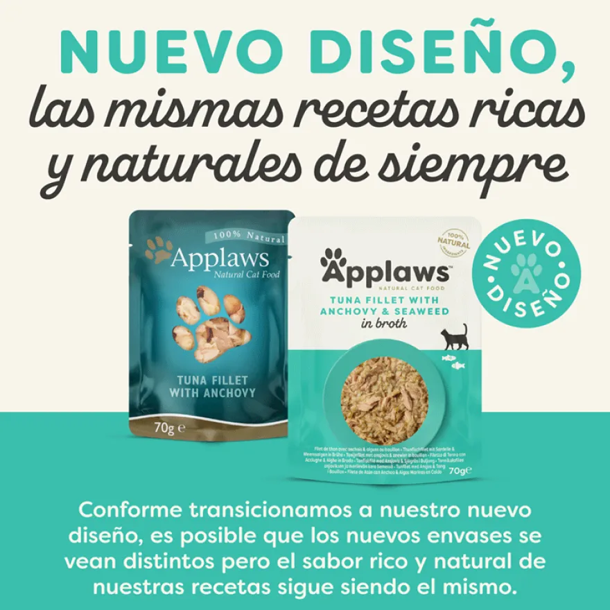 Applaws Atún y Anchoas sobre para gatos