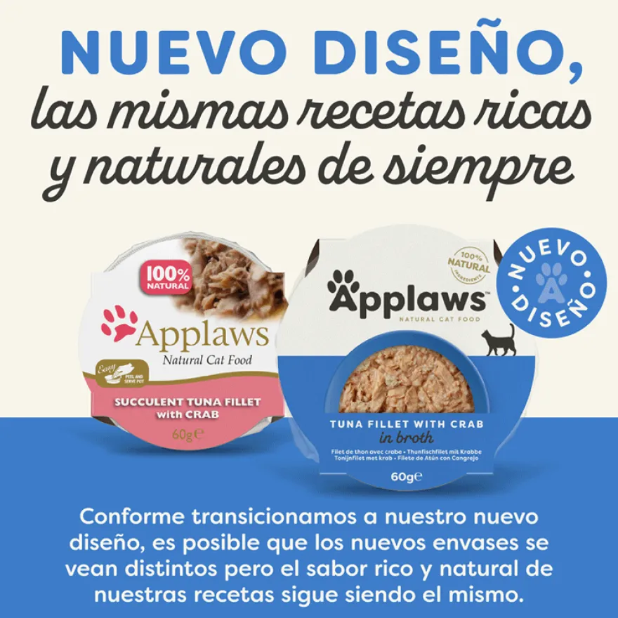 Applaws Atún y Cangrejo tarrina para gatos