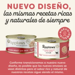 Applaws Pollo y Pato en caldo lata para gatos