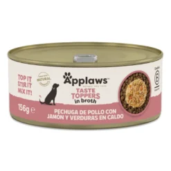 Applaws Taste Toppers Pollo con Jamón y Vegetales en Caldo lata para perros