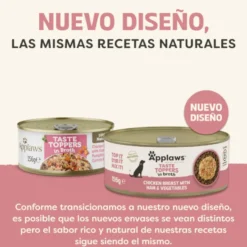 Applaws Taste Toppers Pollo con Jamón y Vegetales en Caldo lata para perros