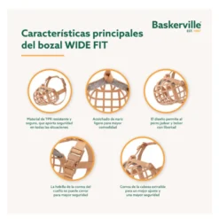 Baskerville Wide Fit bozal de plástico para perros