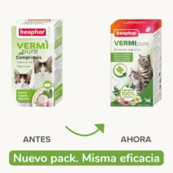 Beaphar Vermipure Repelente Interno Natural en comprimidos para gatos y gatitos