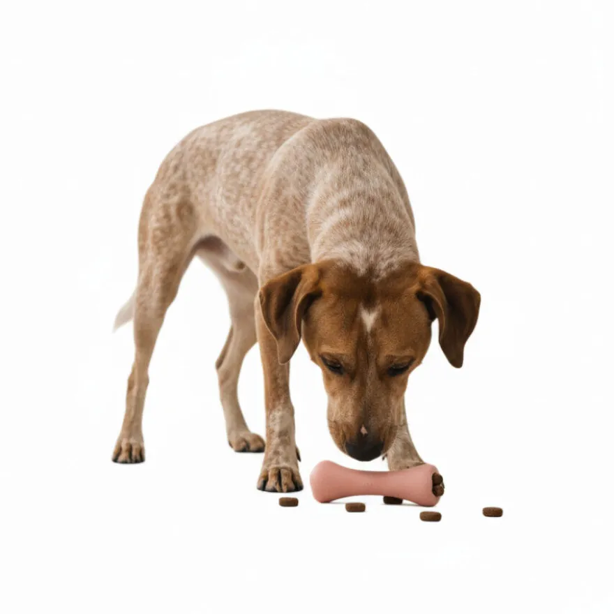 BECO Hueso Portagolosinas de Goma Rosa para perros