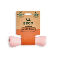 BECO Hueso Portagolosinas de Goma Rosa para perros