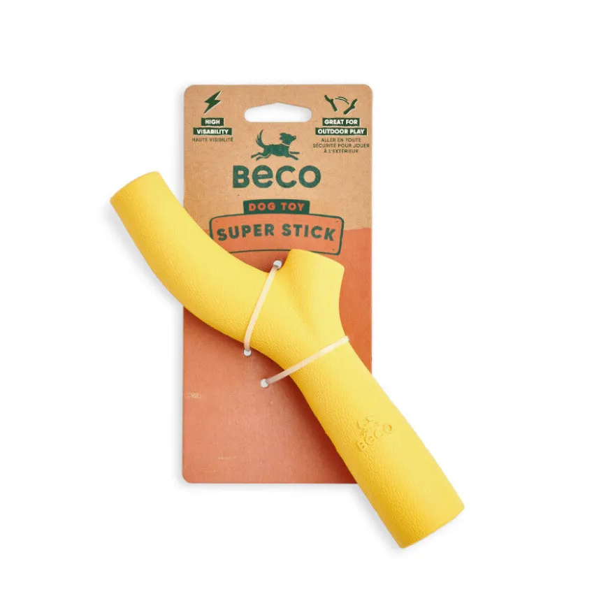 BECO Mordedor de Goma Amarillo para perros