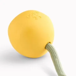 BECO Mordedor de goma con Cuerda Amarillo para perros