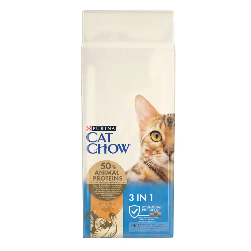 Cat Chow 3 en 1 Pavo pienso