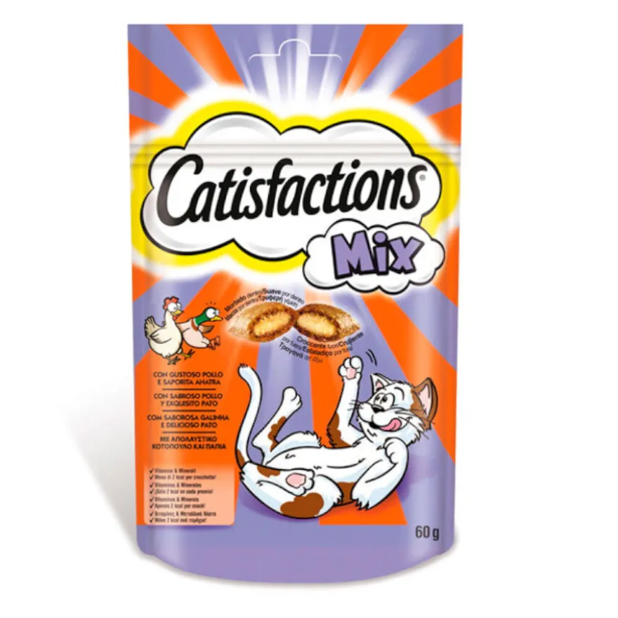 Catisfactions Premios de Pollo y Pato para Gatos
