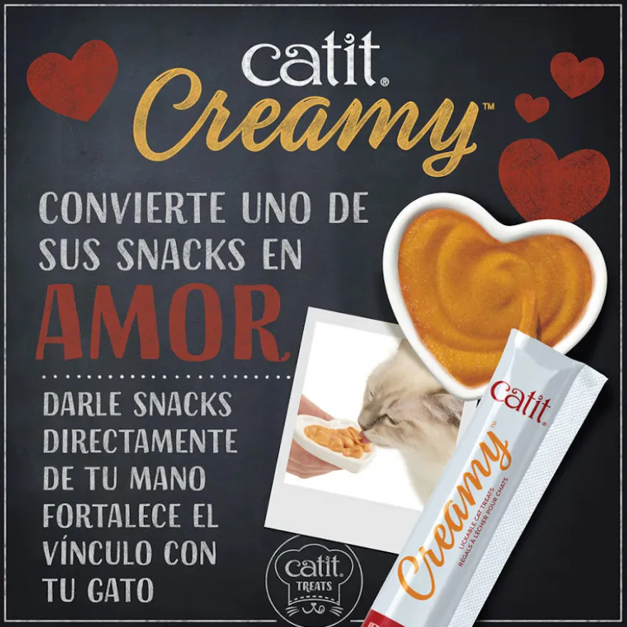 Catit Creamy Snack Líquido de Salmón con Gambas para gatos