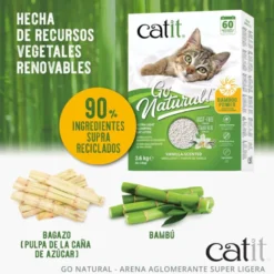Catit Go Natura! Arena Biodegradable Bambú para gatos