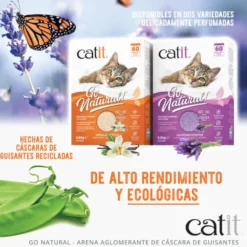 Catit Go Natura! Arena Cáscara Guisante Lavanda para gatos