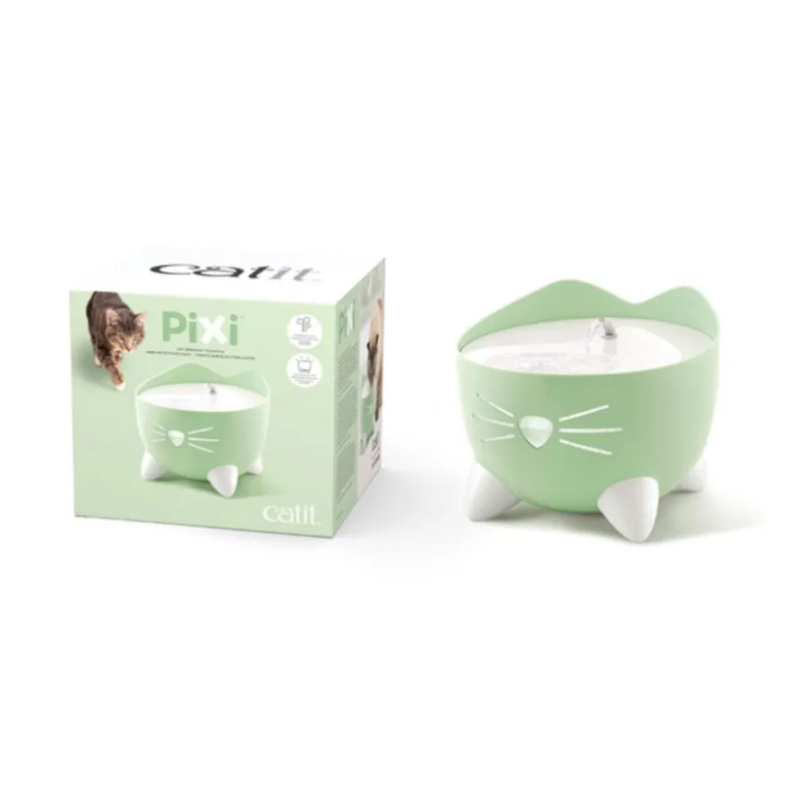 Catit PIXI Fuente Bebedero Verde para gatos