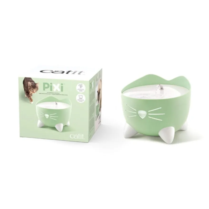 Catit PIXI Fuente Bebedero Verde para gatos