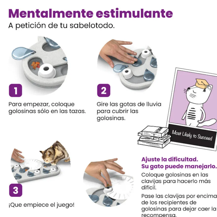 Catstages Nina Ottosson Puzzle & Play Rainy Day Juguete de Inteligencia para gatos