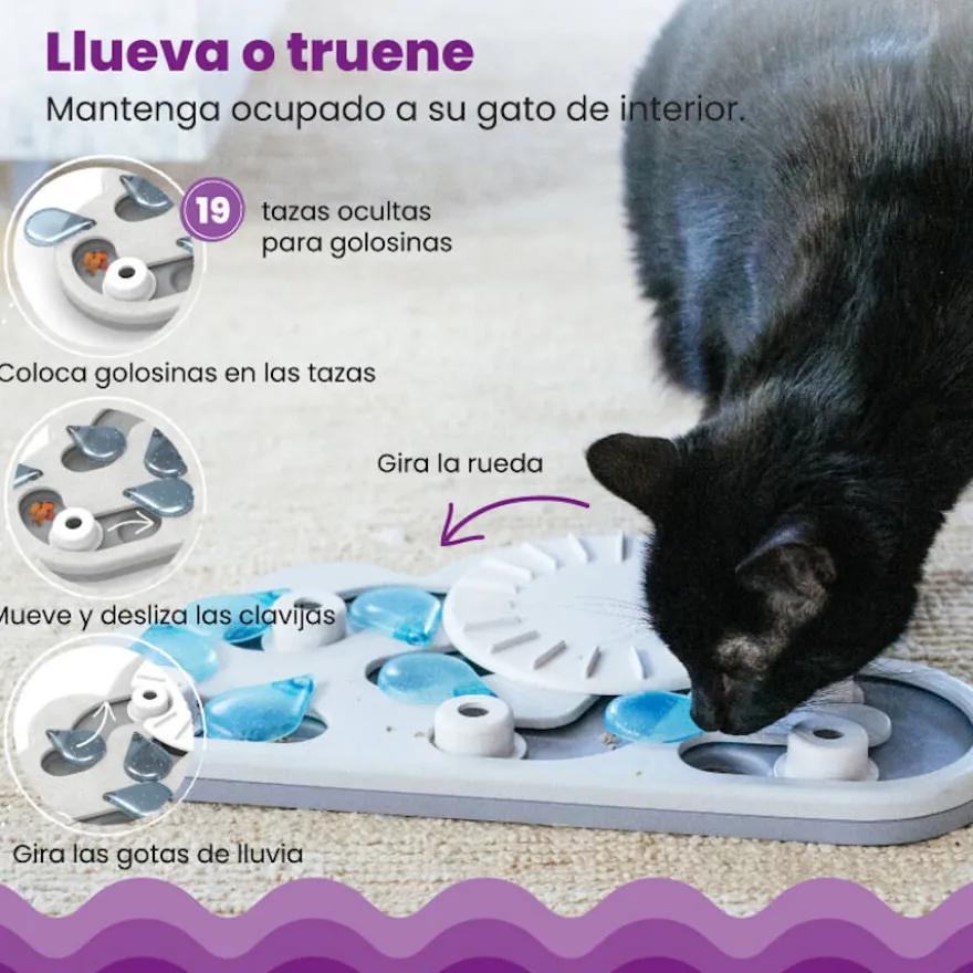 Catstages Nina Ottosson Puzzle & Play Rainy Day Juguete de Inteligencia para gatos