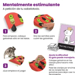 Catstages Nina Ottosson Puzzle & Play Melon Madness Juguete de Inteligencia para gatos