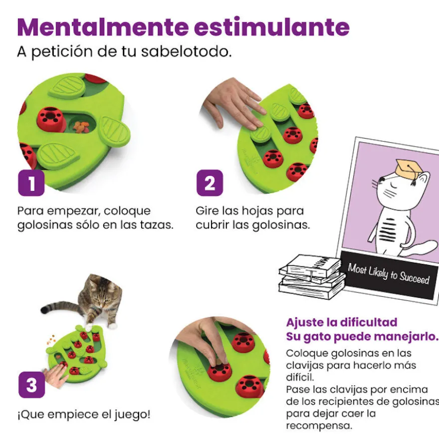 Catstages Nina Ottosson Puzzle & Play Buggin’ Out Juguete de Inteligencia para gatos