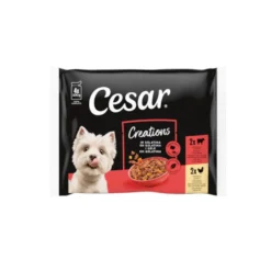 Cesar Carnes Mixtas Salsa en Bolsita para Perros - Multipack