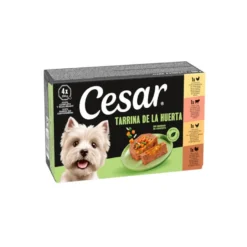 Cesar Recetas de la huerta Tarrina en Paté y Gelatina para Perros - Multipack