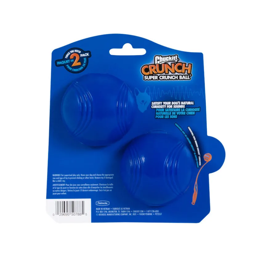 Chuckit! Crunch Pelota con Sonido para perros – Pack 2
