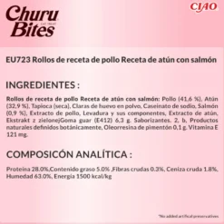 Churu Bites Bocaditos de Pollo y Atún con Salmón para gatos