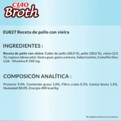 Churu Broth Sopa de Pollo con Vieira para gatos