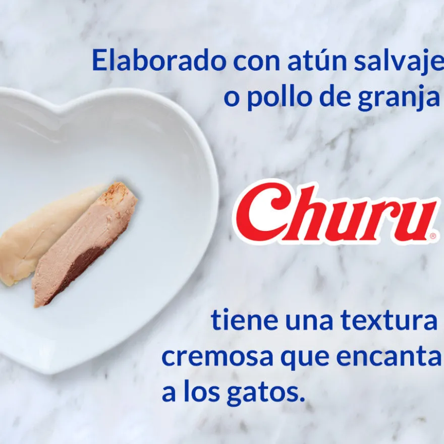 Churu Snack Cremoso de Atún con Salmón para gatos